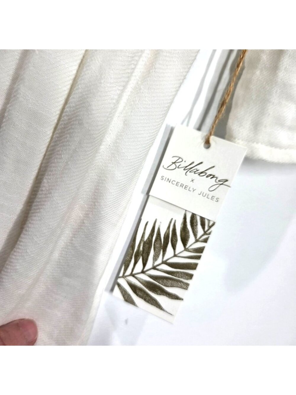Billabong x Sincerely Jules Dress Small White Lovers Wish Boho Cowgirl NEW - Picture 5 of 14